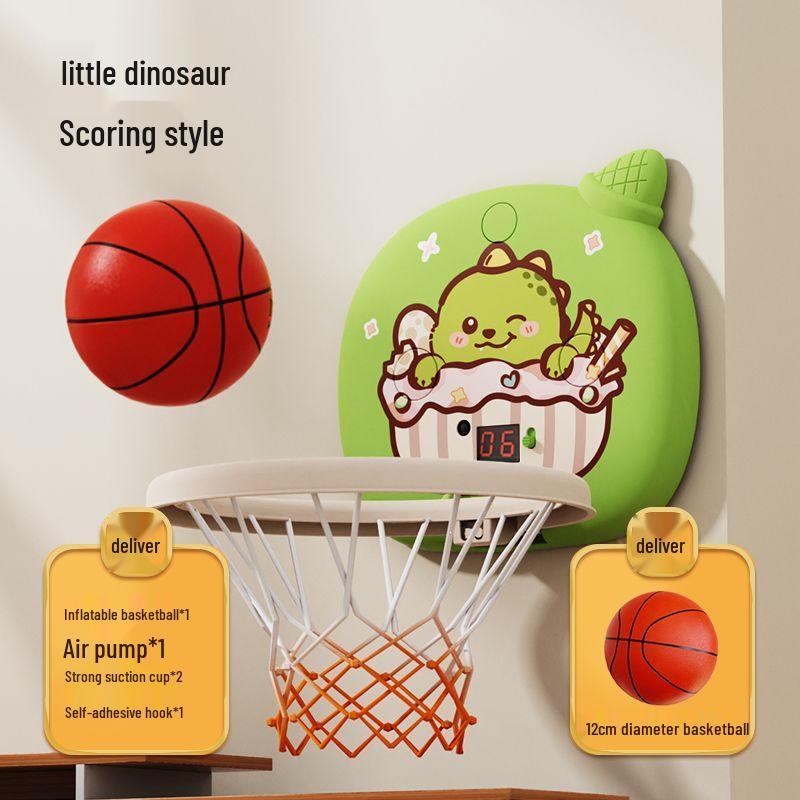 Indoor Baby Basketball Hoop for Ages 1-3, No-Punch Suction Cup Design
