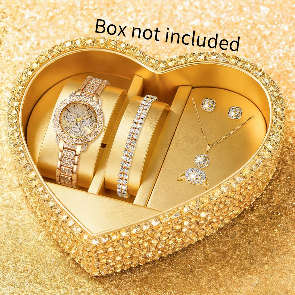 Xiaomi Set di Orologi da Polso da Donna di Lusso con Diamanti Completi Gioielli Moda Ladies Quarzo Orologio da Donna Orologio per Ragazze Regalo(Senza scatola)