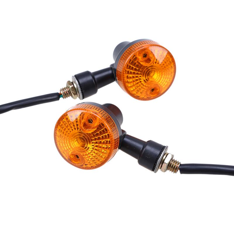 1pair Motorcycle Turn Signal Lights Indicator Lamp Amber Flashers Universal Fit for Most Motorcycles