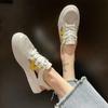 Fashion Soft Leather Toe Cap Sports Sandals Women's Outer Wear Summer All Match Flat Bottomed Casual White Shoes Breathable