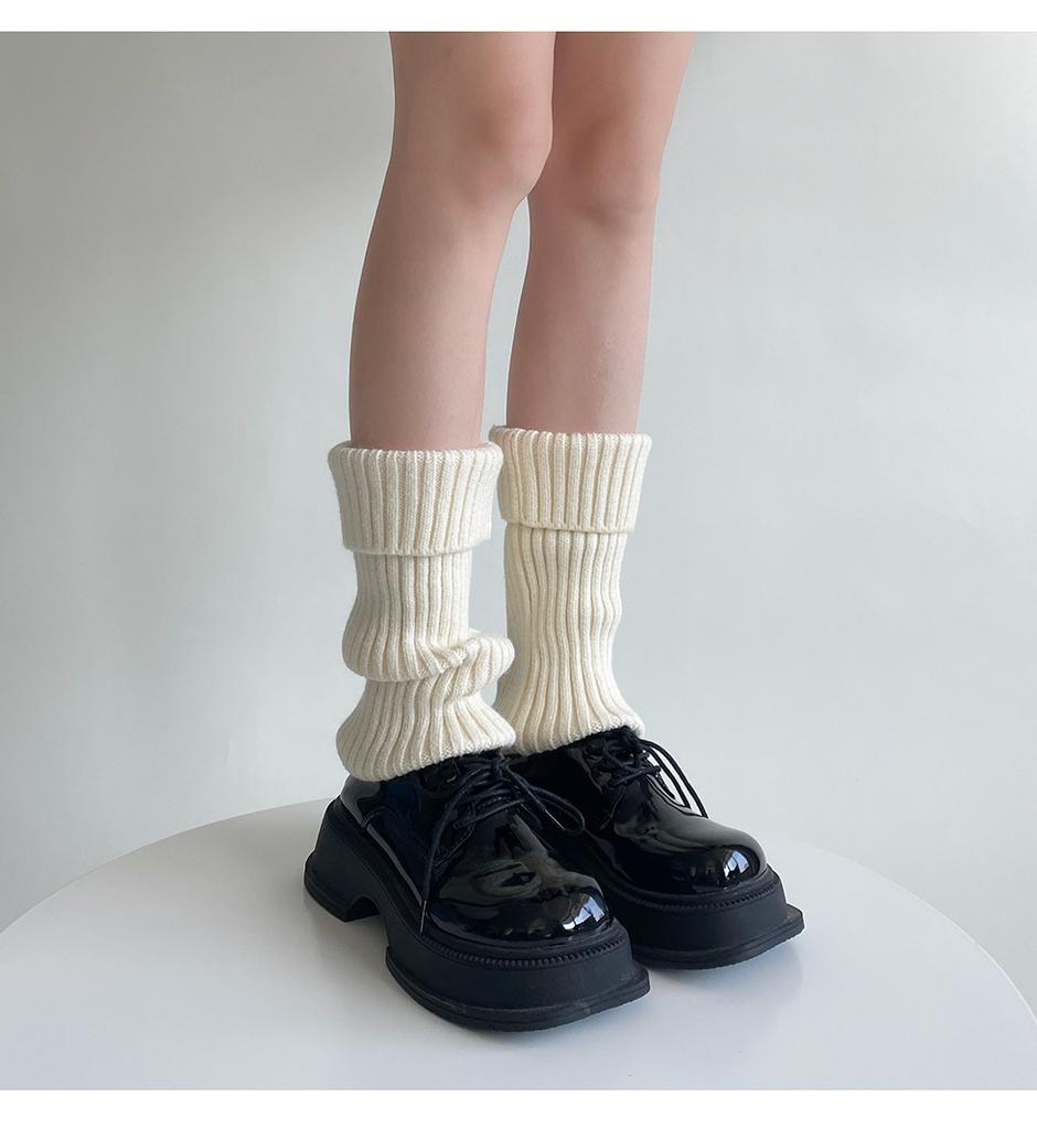 Socks cover women's y2k wear leg cover women's pile socks jk spice girl boot cover knitted medium tube calf socks spring and autumn