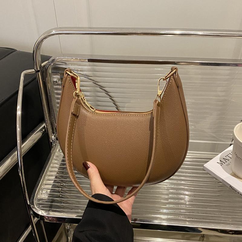 Yogodlns New Fashionable High-end Moon-shaped Baseball Bag Showing Luxury Women's Single Shoulder Bag Elegant Lady Handbags