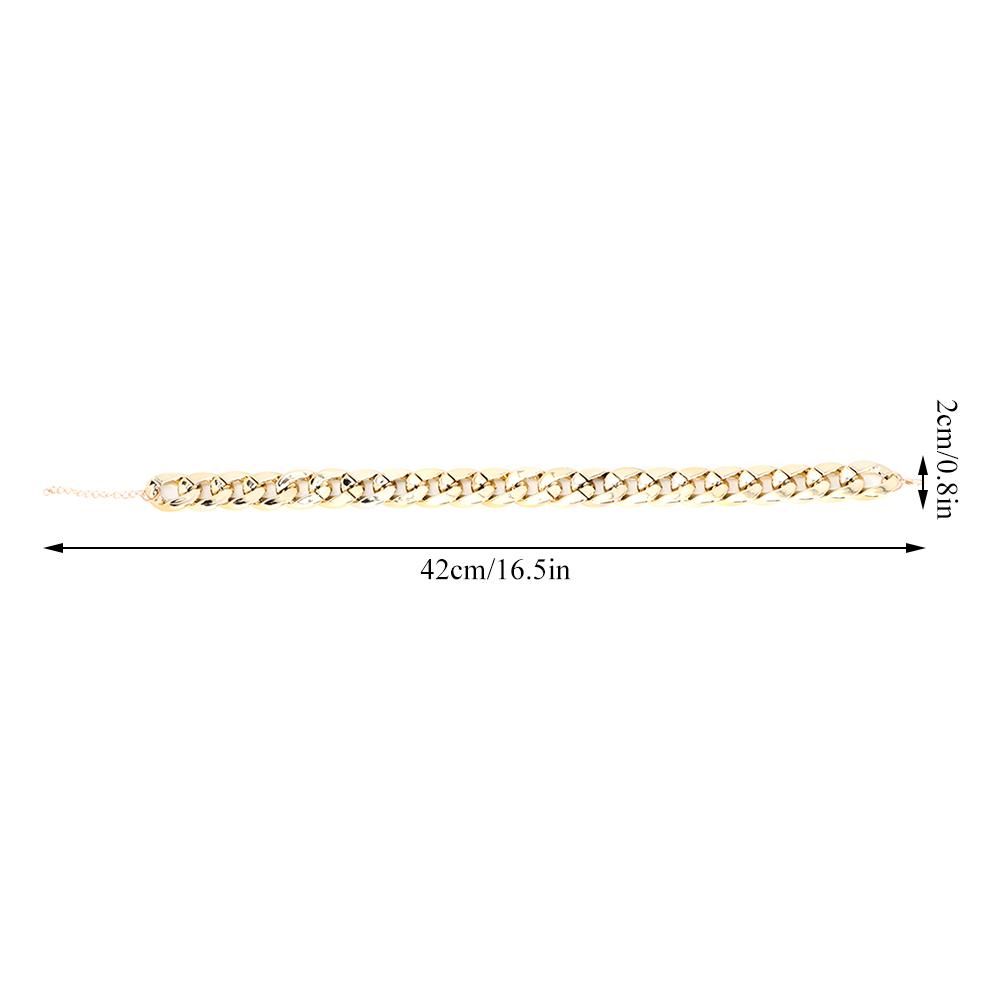 Plastic Fashionable Shiny Dog Choke Chain Choker Decoration Collar for French Bulldog(gold)