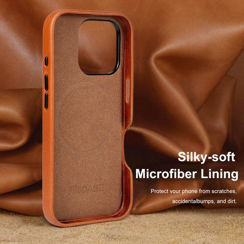 IPhone 17 Pro Leather Case Magnetic Full Body Protective Cover