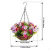 Blumenarrangement im Hängekorb mit Kette für Gartendekoration