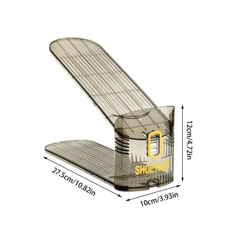 10Pcs Shoe Storage Artifact: Transparent Shoe Box, Shoe Cabinet, Layered Storage Box, Double-layer Shoe Rack, Folding Shoe Rack