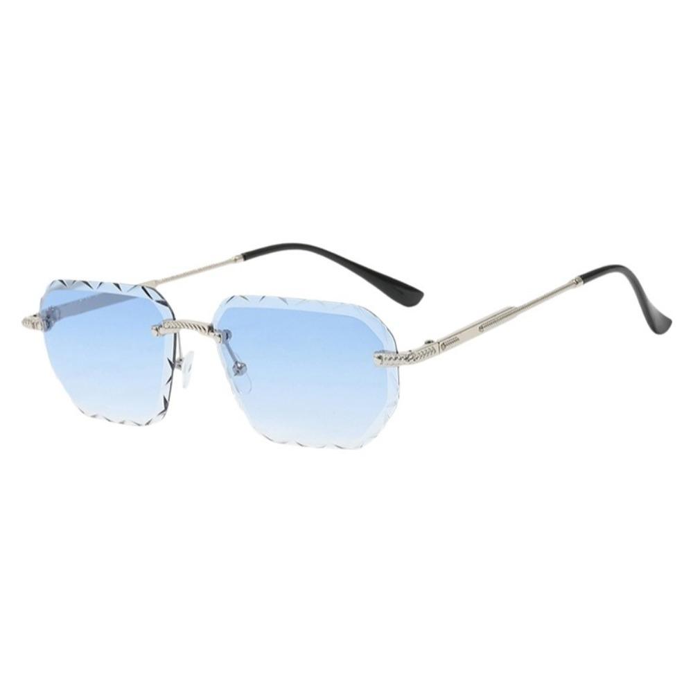 Frameless Rimless Sunglasses Square Driving Eyewear Retro Men Sunglasses  Female