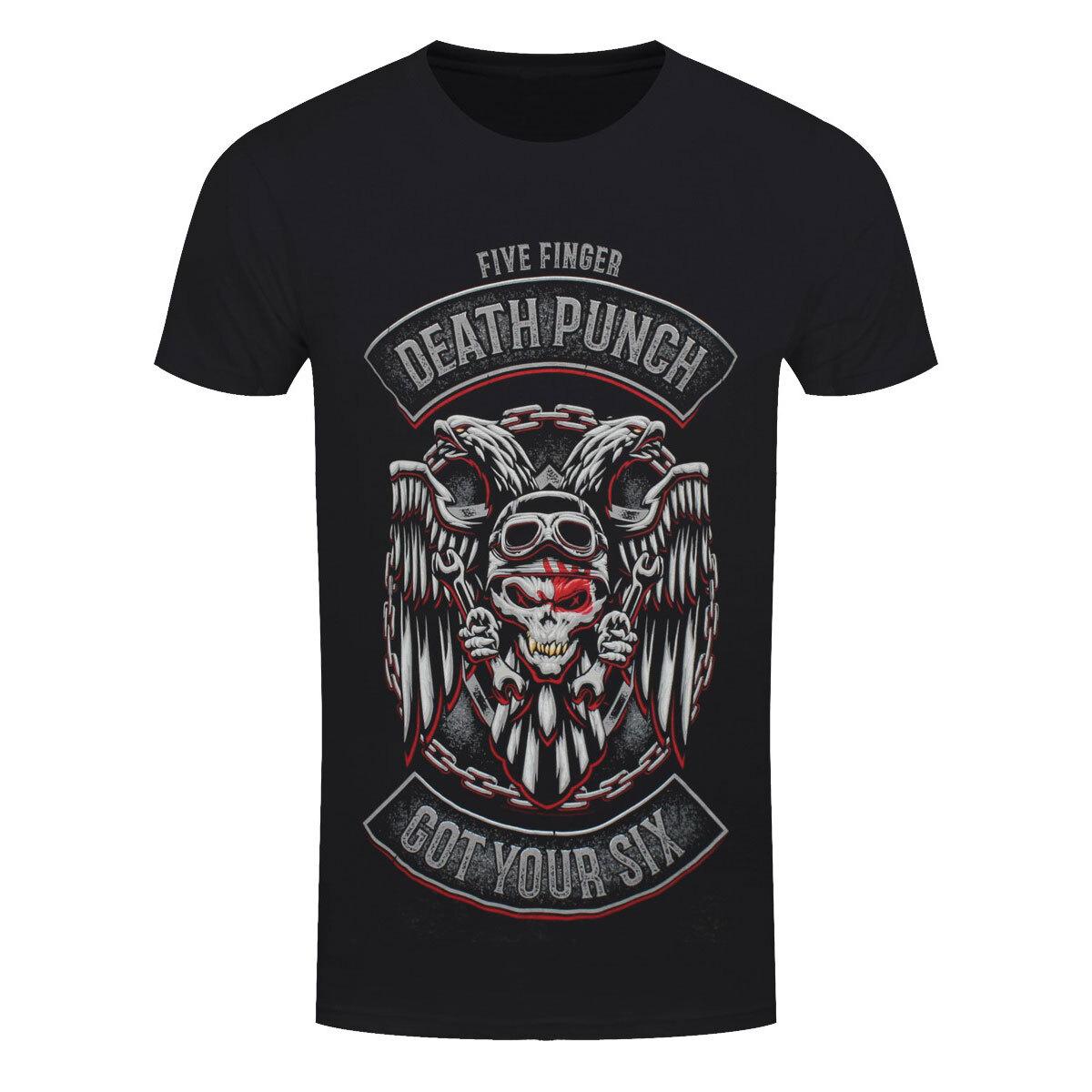 Футболка Five Finger Death Punch FFDP Biker Badge Band Официальная Новая Черная XL