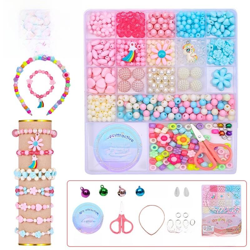 Crafting Bead Children Kit Plastic Elements Brain Development Bonding Family