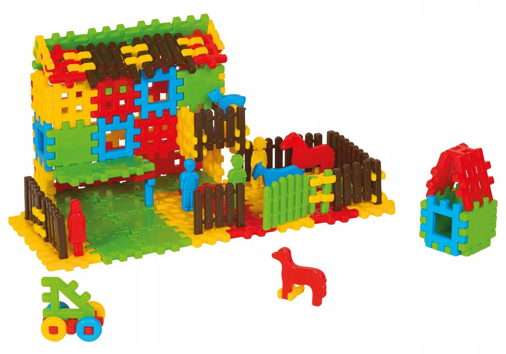 Marioinex blocks Waffles junior Agro Farm Farm House, Large Set 120, 2+