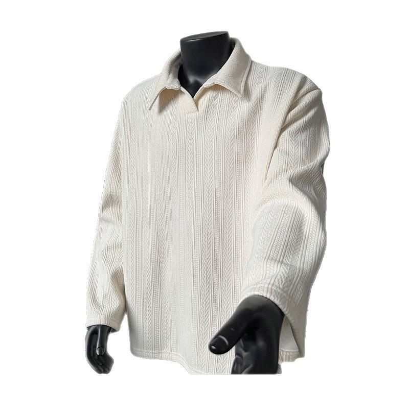 Men S Loose Solid Color Pullover Long Sleeve Sweatshirt