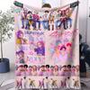 K-POP Demon Hunters Flannel Throw Blanket Huntrix Tiger Soft Warm Sofa Bed Cover Travel Camping Home Leisure for Girls Fans Gift