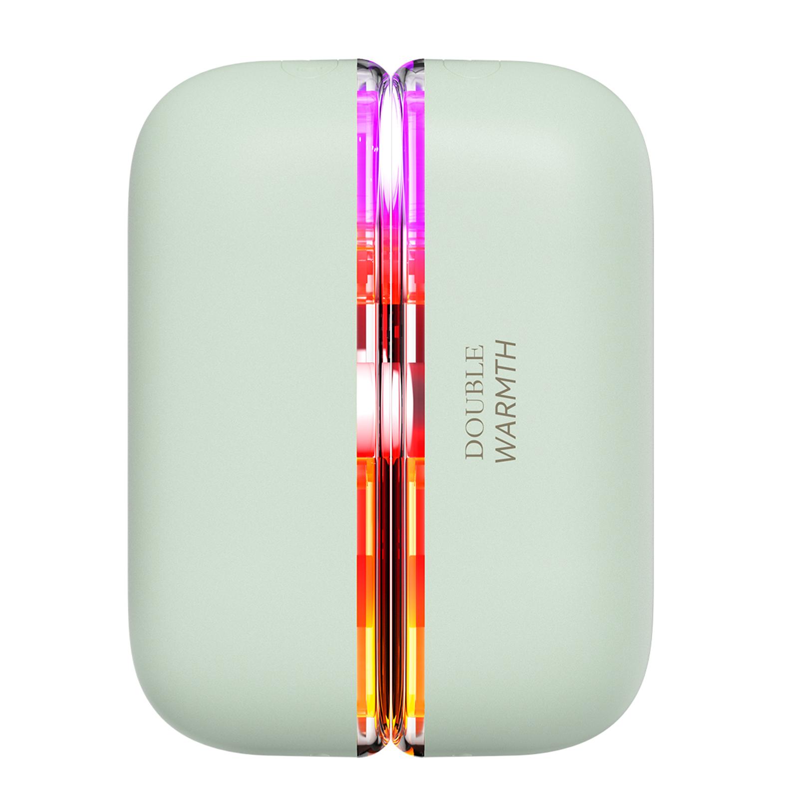 

USB Rechargeable Electric Hand Warmers Rapid Heating Provides Instants Warmth In Seconds. Modern Tech Accessory зелений