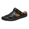 Summer Casual Cave Leather Shoes Baotou Sandals Outdoor Half Slippers Beach Large Size