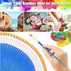 10Pcs Painting Brushes Set Art Round Flat Hair Nylon Hair Paint Brush for Oil Acrylic Watercolor Kids/Artists/Beginners/Students