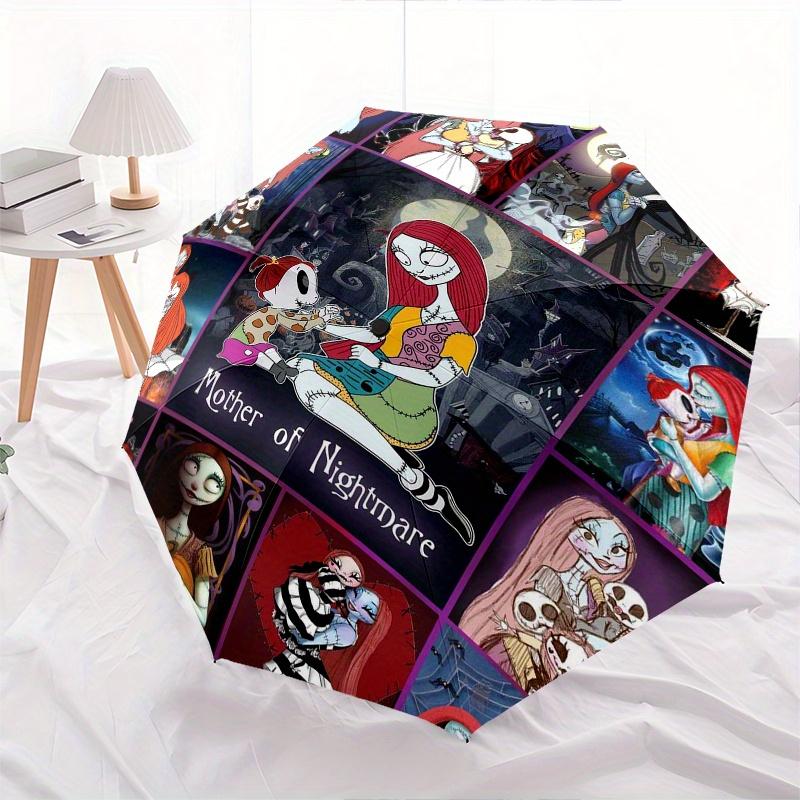 Mother of Nightmare Cartoon Umbrella, Portable 3-Fold Compact Umbrella, Suitable for Camping, Hiking and Travel, Ideal Easter Birthday Gift