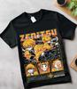 Kimetsu No Yaiba T-Shirt Anime,Manga,Zenitsu Tanjiro Demon Slayer Black Shirt