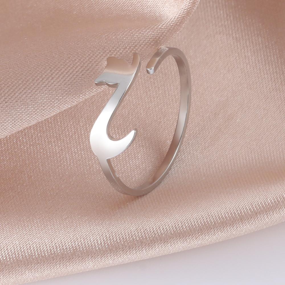Lemegeton Cute Lazy Little Cat Rings Pattern Exquisite Leisure Circle Jewelry Minimalism Daily Wear Women Decoration Finger Hoop