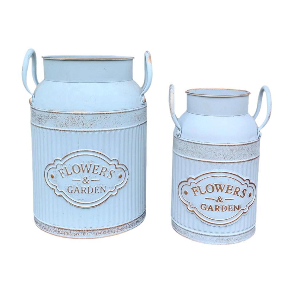 2Pcs Chic Pitcher Vase Shabby Chic Vase Farmhouse Jug Vase for Wedding Office