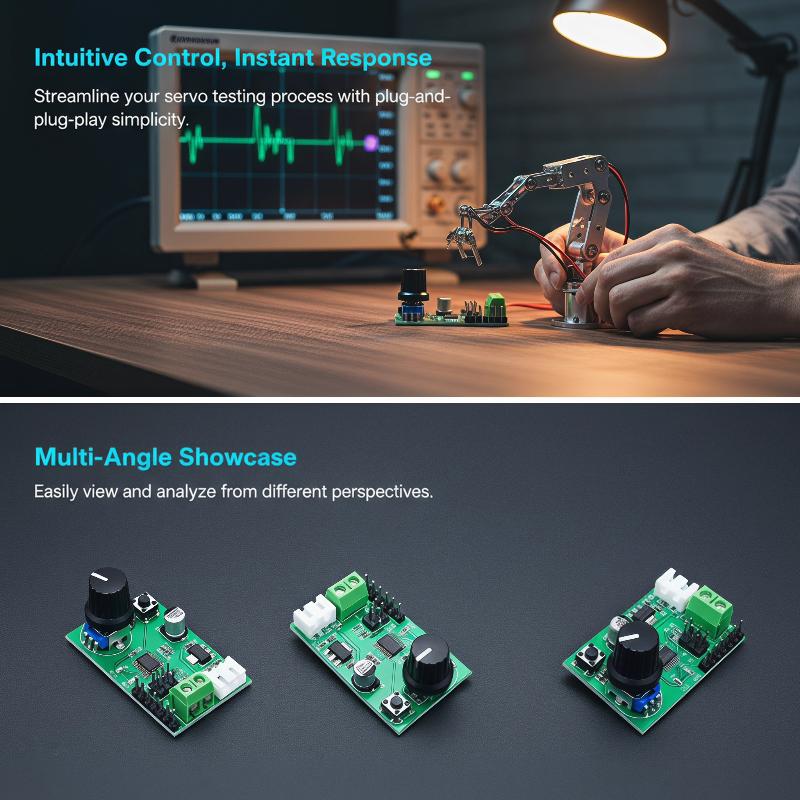 Mg995 Sg90 Servos Knobs Control Module Dual Servo Serial Port Motor Drive Controller Board Steering Gear Debugging Module