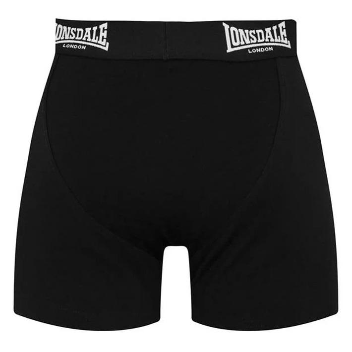 2x Lonsdale TRUNKS Boxer Shorts Black In Box, Size L