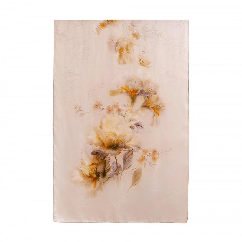 Silk Scarf Women Mulberry Shawl Gift Mom Fashionable Wrap Elegant Floral Design
