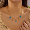 Boho Starfish Scallops Pendant Necklace for Women Ocean Seahorse Pearl Metal Chain Choker Beach Party Aesthetic Jewelry Gifts