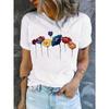 European Size 2026 New Arrival Oil Painting Floral Print T-Shirt