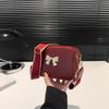 Chic Korean Style Small Square Bag For Women With Elegant Bow And Trendy Colors
