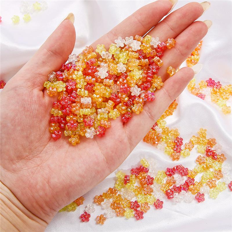 Acrylic Retro Flower Beads for DIY Earrings, Necklaces, and Jewelry Accessories