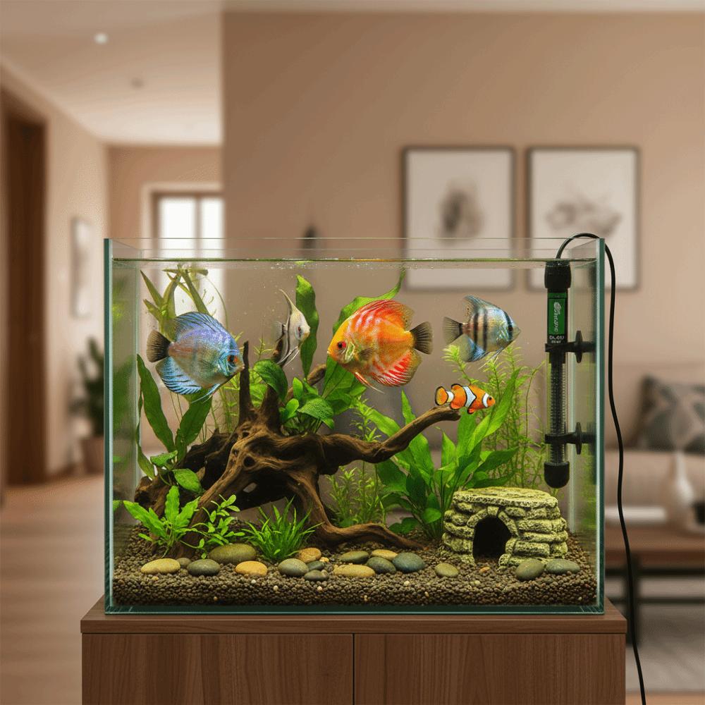 Constant Thermostat Aquarium Submersible Heater 25W-300W Fish Tank Heating Rod  Aquatic Aquariums