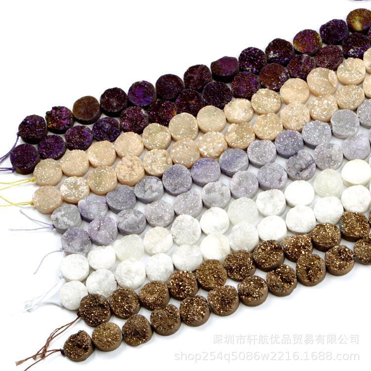 14mm Crystal Flower Quartz Round Earrings - DIY Accessories, Store Manager Recommended