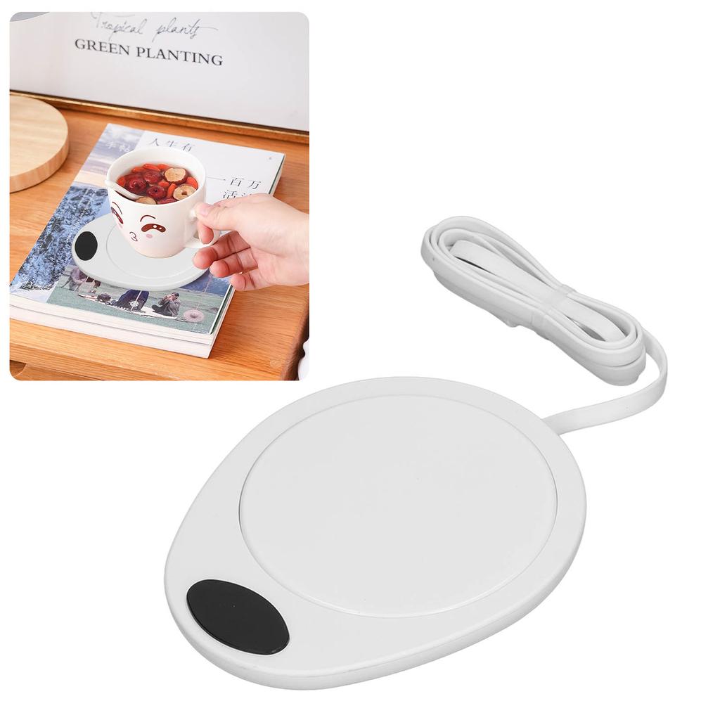 USB Mug Warmer Constant Temp Waterproof Electric Beverage Heating Plate for Ceramic Coffee Cups