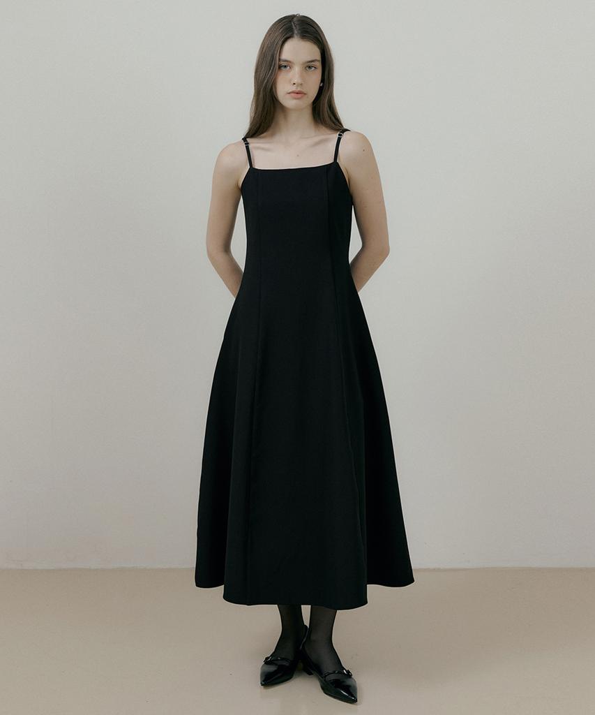 Riorg Rie Round Jacket With Flare Sleeveless Ops Black