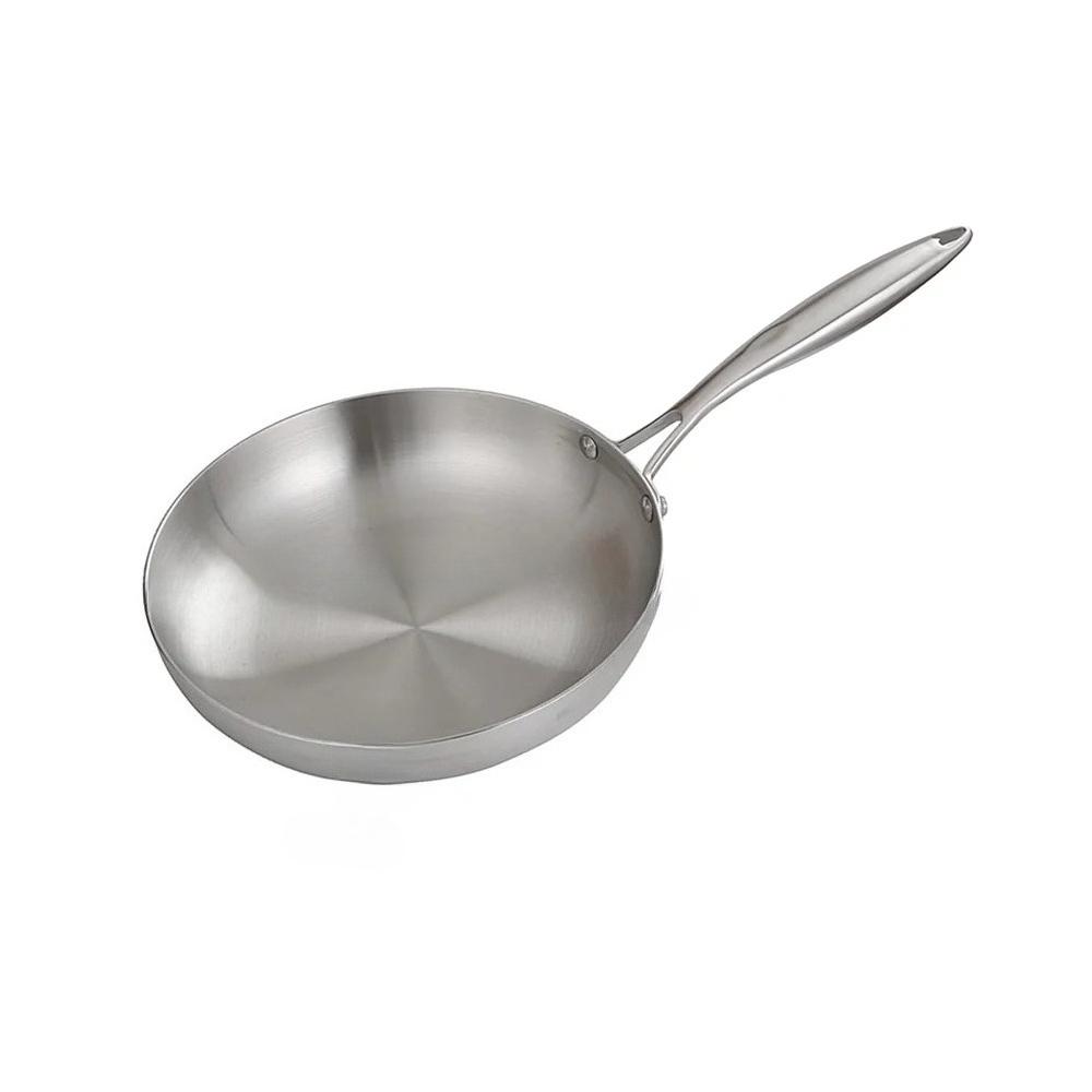 Frying Pan Reusable Nonstick Stainless Steel Frying Pan Dishwasher Oven Safe Suitable for Home Restaurant Cooking Kitchen Tools