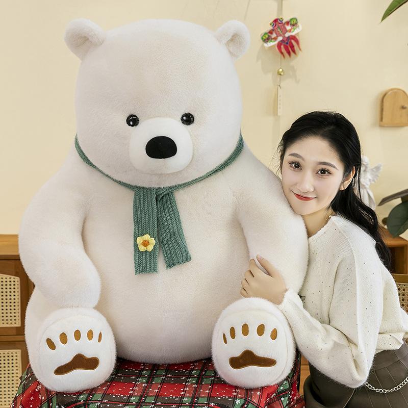 Polar Bear Plush Toy Cute Bear Doll Panda Ragdoll Children Sleeping Soothing Doll Birthday Gift