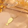 Exquisite Gold Little Fish Clavicle Chain: Non-fading Titanium Steel Necklace for Women