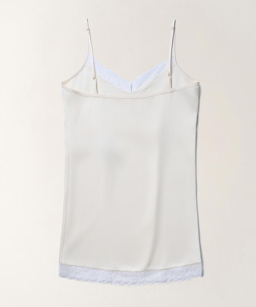 Tudment Satin Lace Slip Dress_Cream