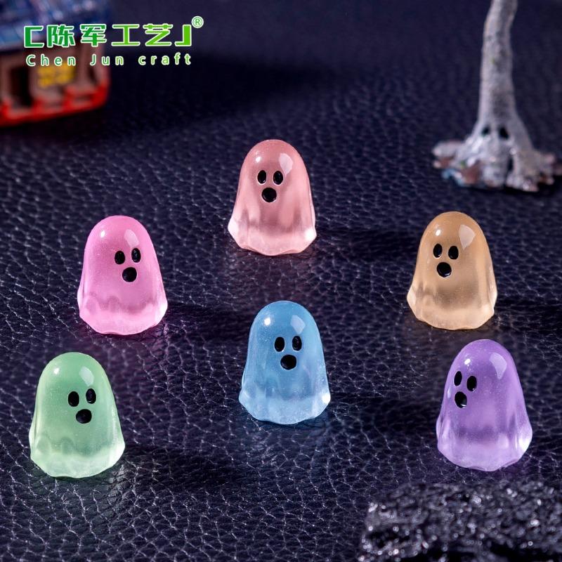 Creative Luminous Ghost Cute DIY Ornament Hanging Accessories Mini Micro Landscape Halloween Ornament