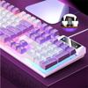 K500 Gaming-Tastatur mit 104 Tasten, kabelgebunden, farbblockierende Hintergrundbeleuchtung, mechanisches Gefühl, Desktop-Computer