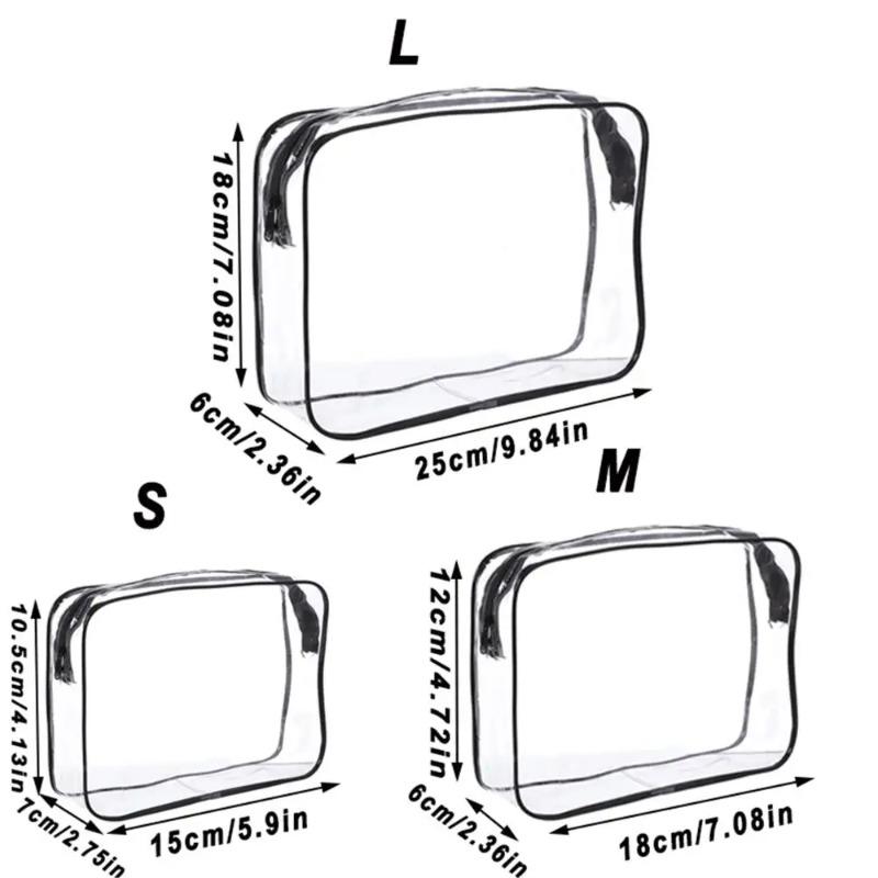 Portable Cosmetic Bag Cosmetic Storage Bag Transparent Waterproof Travel Wash Bag Bathroom Organizer Bag Organizer