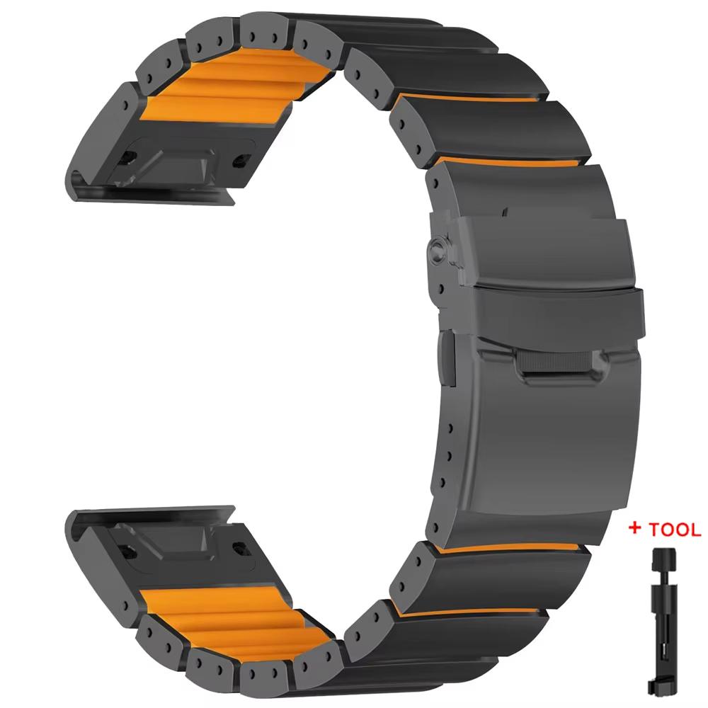 Quick Fit 22mm 26mm Titanium Band for Garmin Fenix 8 51mm 7X Pro 6X Pro 5x Tactix 7 Enduro 3 2 Instinct 2X Forerunner 935 945