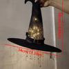 Glowing LED Witch Hat Hanging Chime Hollow Out Halloween Witch Hat Decor  Halloween Party Decor