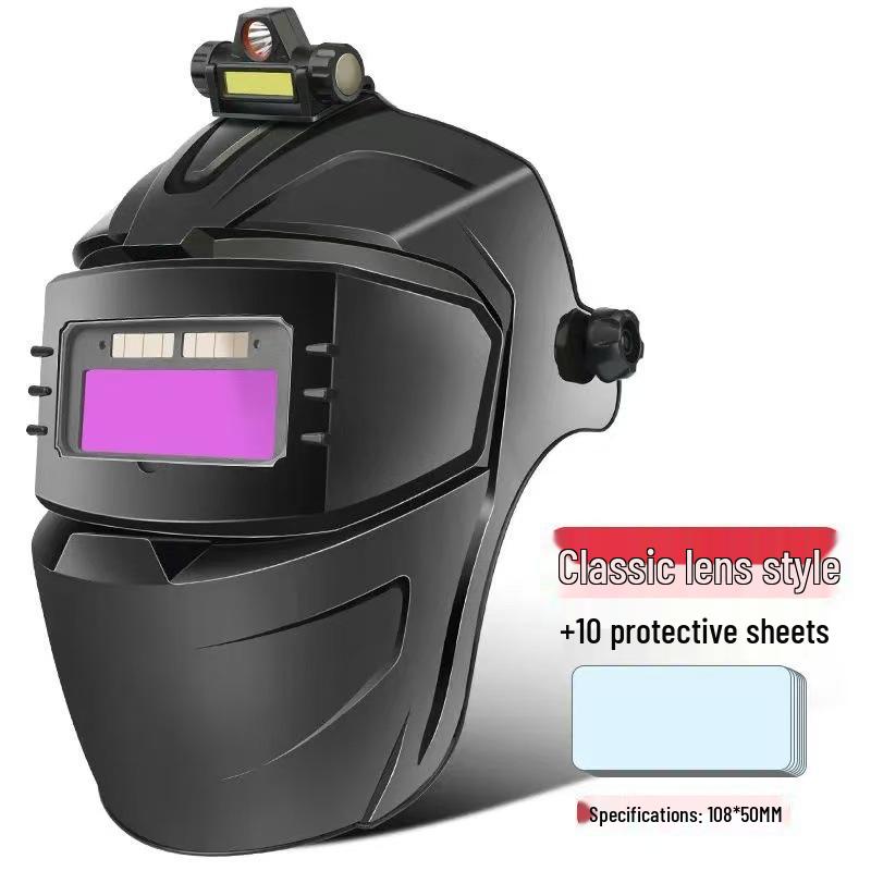 Selbsttönende Schweißmaske zum Aufsetzen auf den Kopf mit Blendschutz und Argon-Schutz