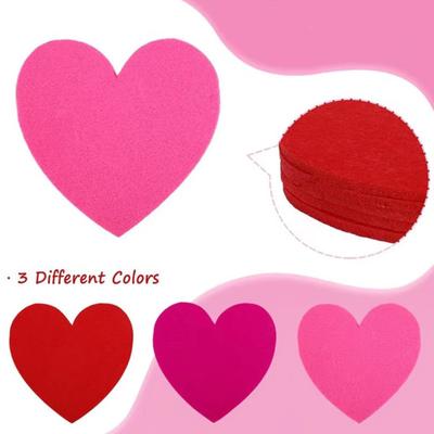 6 Pezzi Sottobicchieri in Feltro per San Valentino Rosso Rosa Cuore d'Amore Sottobicchieri per Bevande per San Valentino Compleanno Matrimonio Festa di Fidanzamento Decorazione Tavola