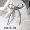 Rhinestone Bowknot Clips Crystal Accessories Fashion Brooch Pins  Girls