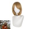 Biohazard 4 Remake Ashley Graham Wig Short Brown Pear Blossom Style Cosplay Hairpiece