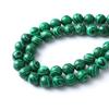 Green Malachite Stone Round Beads 15"Strand Smooth Loose Spacer Beads 4/6/8/10/12mm for Jewelry Making DIY Bracelets Accessories
