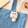 Ciondolo a forma di gattino dei cartoni animati con clip, spilla a forma di orso con coniglio peloso, lavabile, leggero, per ragazze, borsa a tracolla, decorazione fai da te, bambola di peluche appesa