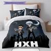 Hunter X Hunter Pattern Bedding Quilt Set Quilt Cover Pillowcase Home Birthday Gift(1 * Duvet Cover + 2 * Pillowcase, Without Core)